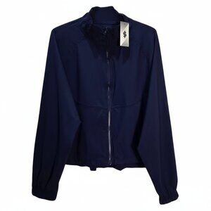 NWT | Soothfeel Navy Blue Full-Zip Lightweight Athletic Performance Jacket | XXL